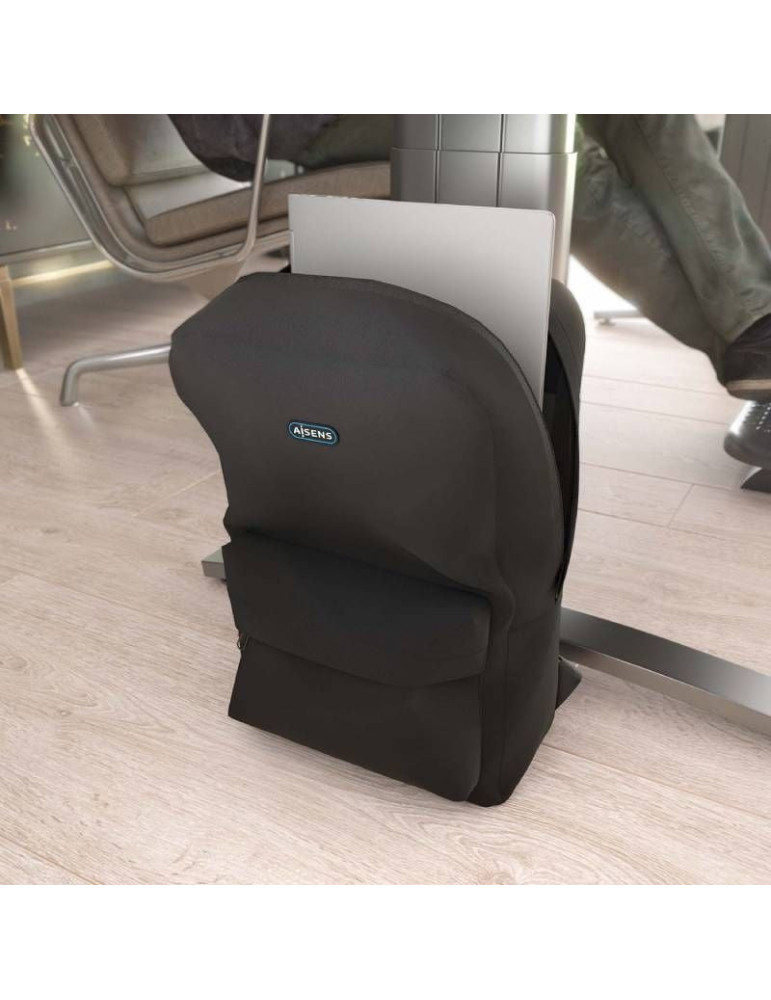 Mochila Aisens ASBG-BP080-BK para Portátiles hasta 15.6"/ Negro