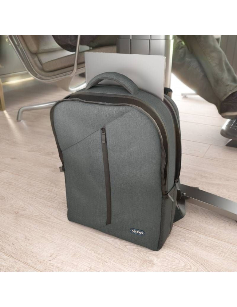 Mochila Aisens Premium ASBG-BP084-GR para Portátiles hasta 15.6"/ Gris