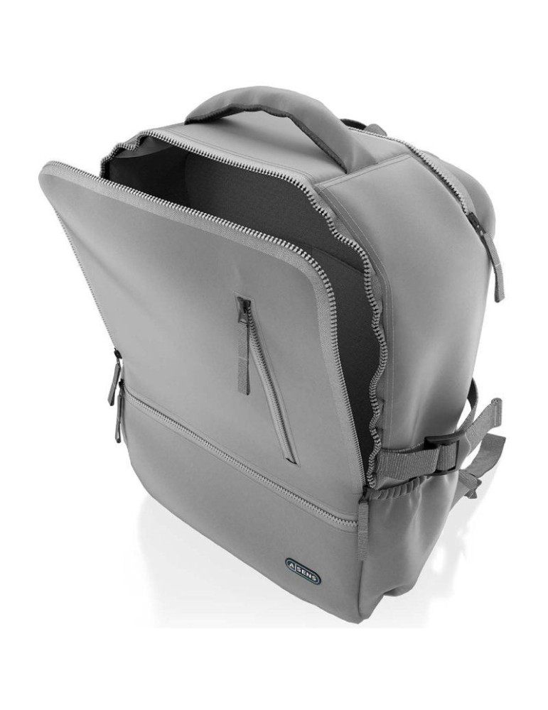 Mochila Aisens ASBG-BP087-GR para Portátiles hasta 15.6"/ Impermeable/ Gris