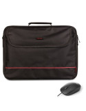 Maletín + Ratón Monray Bureau Kit para Portátiles hasta 16"/ Negro
