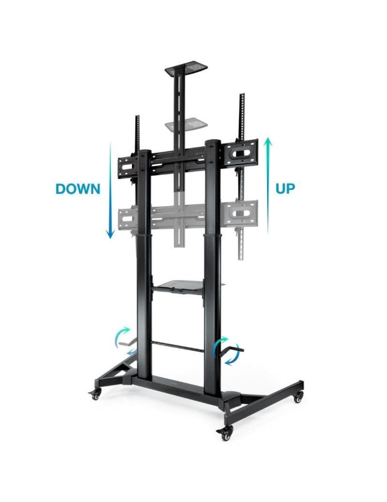 Soporte de Suelo Inclinable/ Ajustable con Ruedas Tooq FS20400HM-B para TV de 60-100"/ hasta 100kg