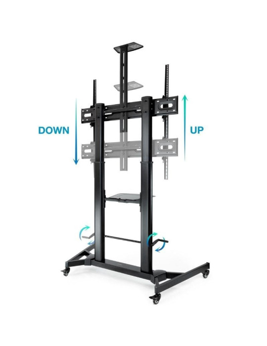 Soporte de Suelo Inclinable/ Ajustable con Ruedas Tooq FS20400HM-B para TV de 60-100"/ hasta 100kg