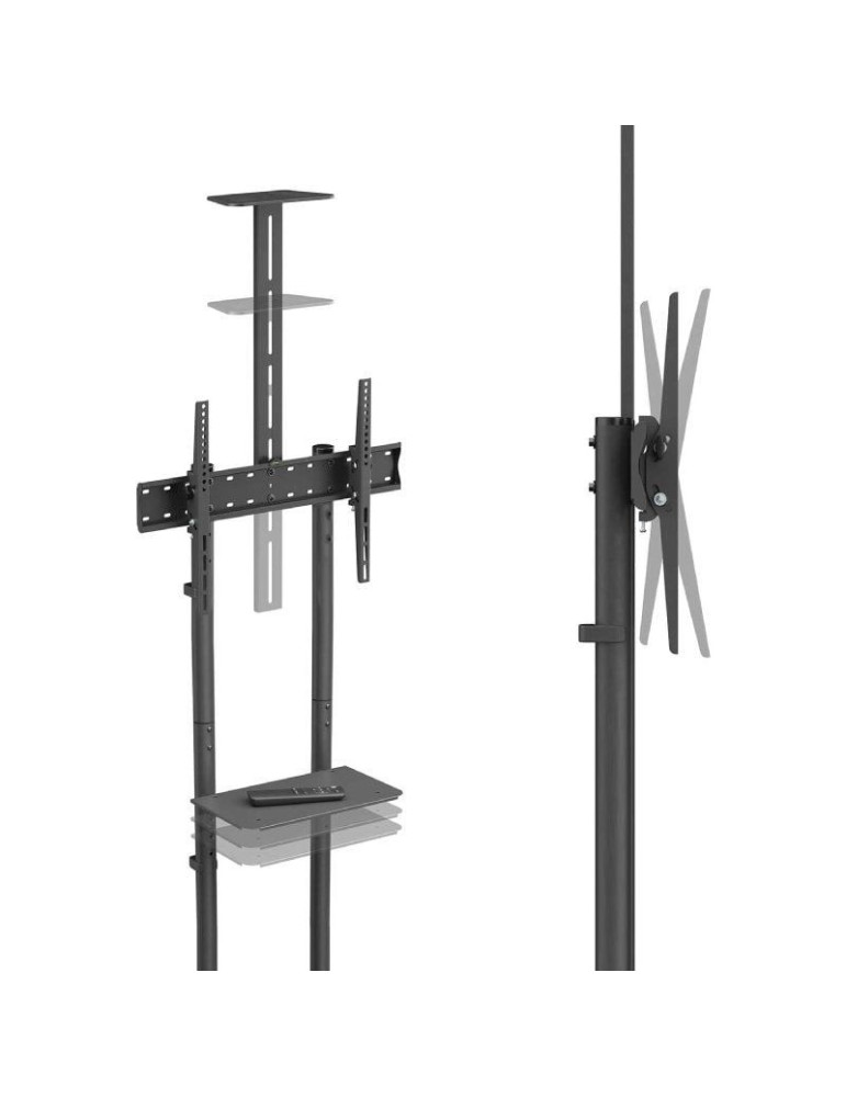 Soporte de Suelo Inclinable con Ruedas/ Soporte de Cámara Aisens FT70TE-335 para TV 37"-70"/ hasta 45kg