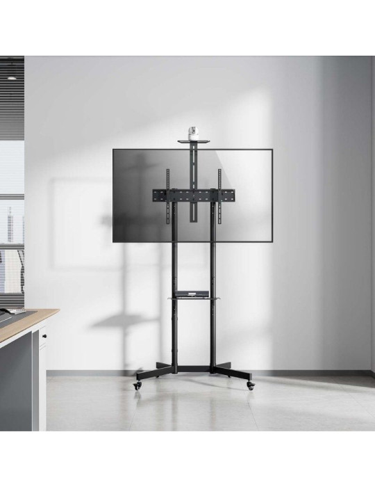 Soporte de Suelo Inclinable con Ruedas/ Soporte de Cámara Aisens FT70TE-335 para TV 37"-70"/ hasta 45kg