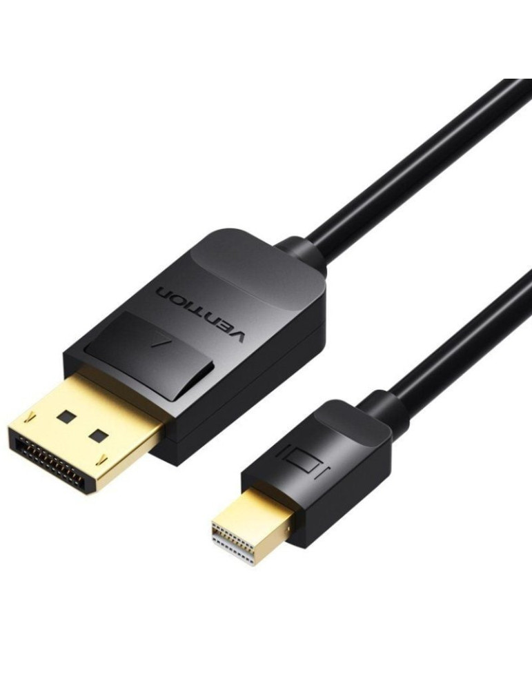 Cable Mini DisplayPort 1.4 4K Vention HAABH/ Mini DisplayPort Macho - DisplayPort Macho/ 2m/ Negro