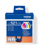 Cartucho de Tinta Original Brother LC-521VAL Multipack/ Cian/ Magenta/ Amarillo/ Negro