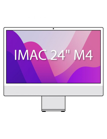 Apple iMac 24" Retina 4,5K / M4 10-Core CPU/ 16Gb/ 512Gb SSD/ 10-Core GPU/ Plata