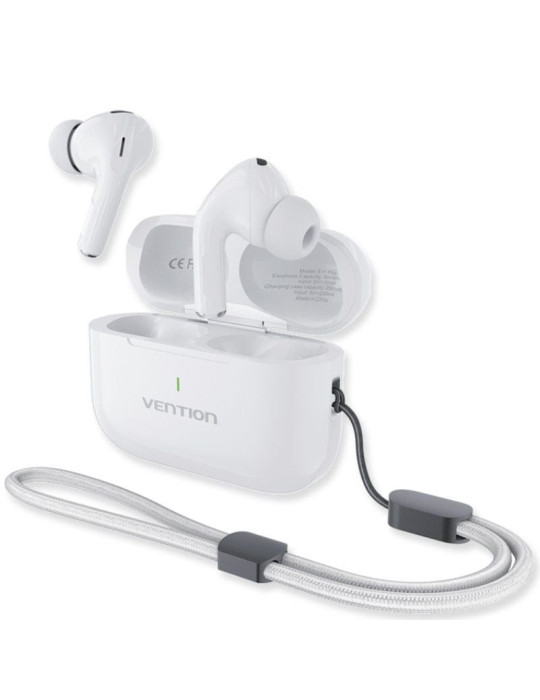 Auriculares Bluetooth Vention Echo Lite E11 Plus con estuche de carga/ Autonomía 6h/ Blancos