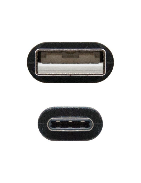 Cable USB 2.0 Nanocable 10.01.2103/ USB Macho - USB Tipo-C Macho/ 480Mbps/ 3m/ Negro