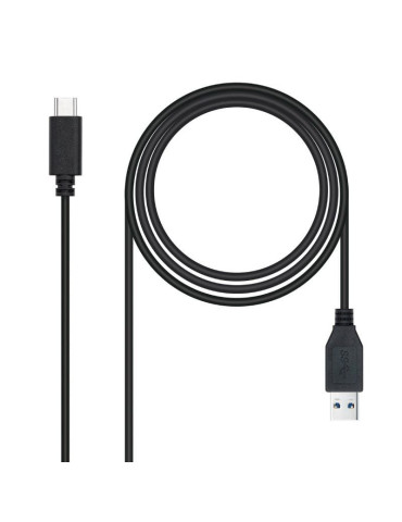Cable USB 3.1 Tipo-C Nanocable 10.01.4002/ USB Tipo-C Macho - USB Macho/ 10Gbps/ 2m/ Negro
