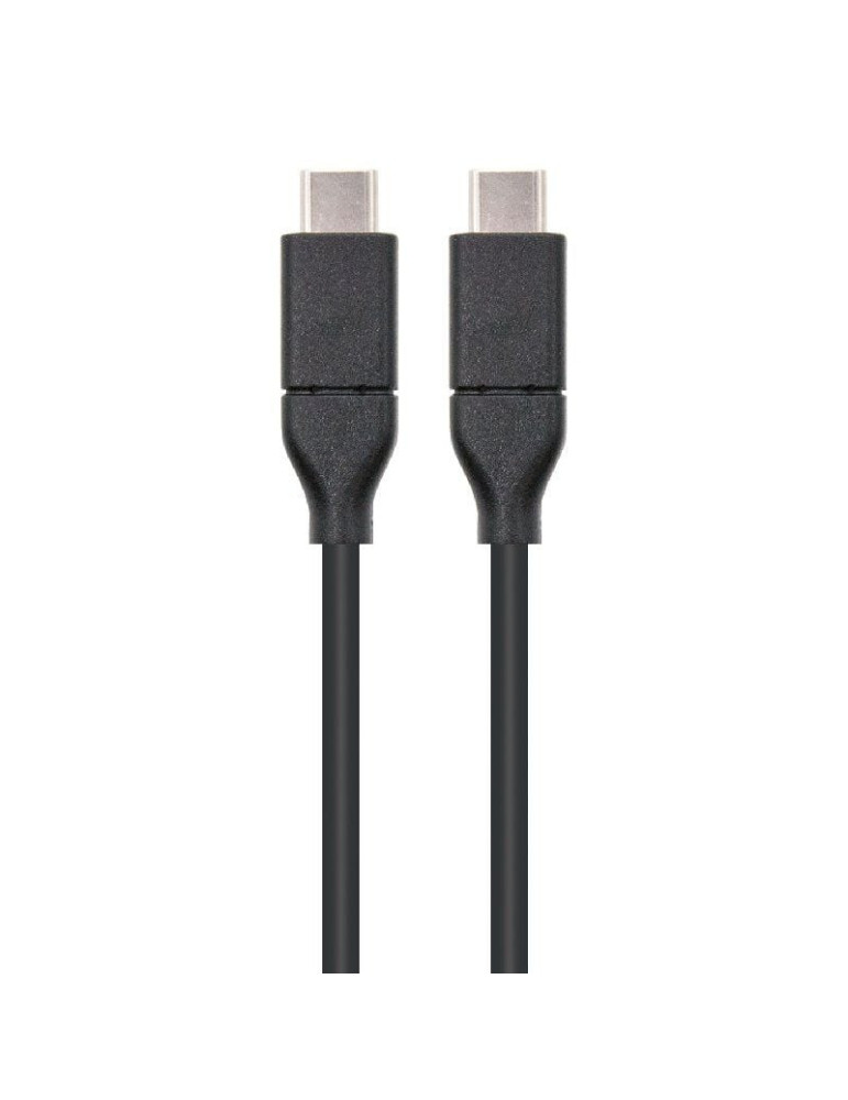 Cable USB 3.1 Nanocable 10.01.4101/ USB Tipo-C Macho - USB Tipo-C Macho/ 1m/ Negro