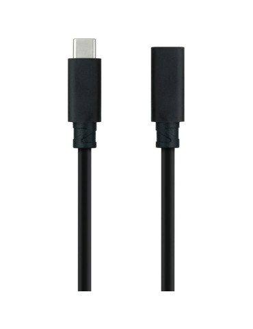 Cable Alargador USB Tipo-C 3.2 Nanocable 10.01.4501/ USB Tipo-C Macho - USB Tipo-C Hembra/ 1m/ Negro 2
