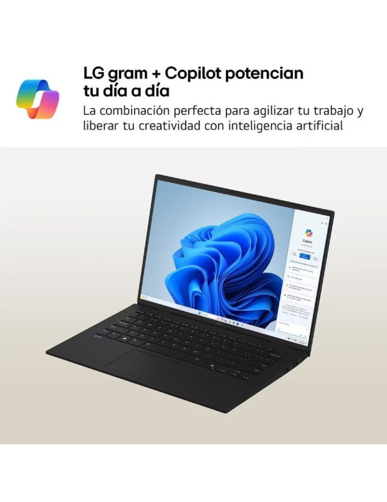 Portátil LG Gram 17Z90T-G.AD8BB Intel Core Ultra 7-255H/ 32GB/ 2TB SSD/ 17"/ Win11