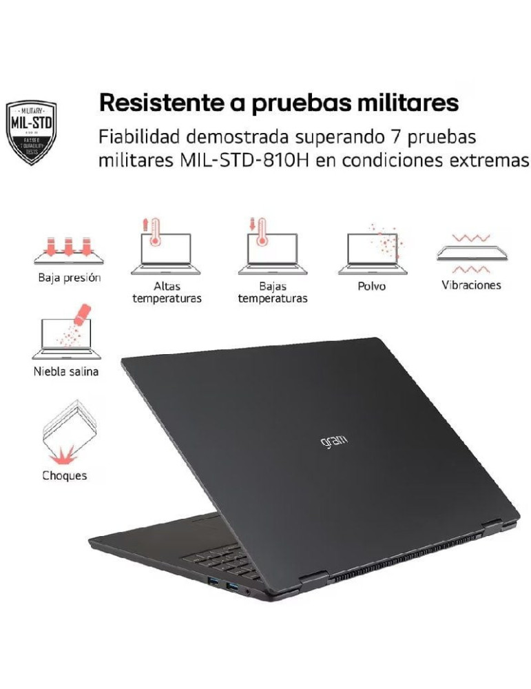 Portátil LG Gram 17Z90T-G.AD8BB Intel Core Ultra 7-255H/ 32GB/ 2TB SSD/ 17"/ Win11