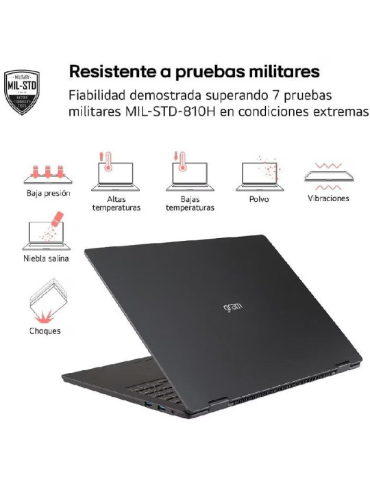 Portátil LG Gram 17Z90T-G.AD8BB Intel Core Ultra 7-255H/ 32GB/ 2TB SSD/ 17"/ Win11