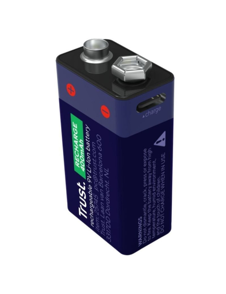 Pilas 6LR61 Trust 25745/ 9V/ Recargables