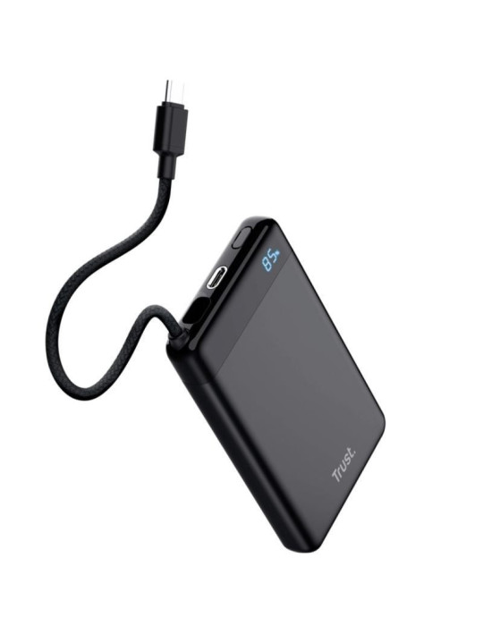 Batería Externa/Powerbank Trust Fiera 10000mAh/ 20W/ Incluye Cable USB Tipo-C