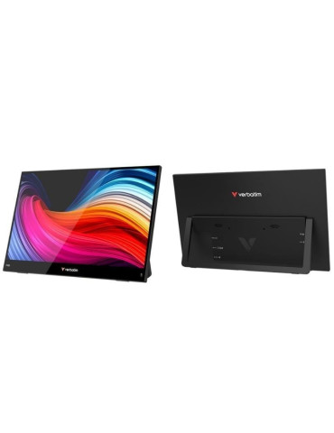 Monitor Portátil Táctil Verbatim Touch Light 15.6"/ Full HD/ Multimedia/ Negro