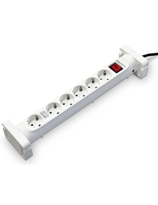Regleta con interruptor Salicru SAFE 6S/ 6 Tomas de corriente/ Cable 1.4m/ Blanca