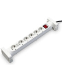 Regleta con interruptor Salicru SAFE 6S/ 6 Tomas de corriente/ Cable 1.4m/ Blanca