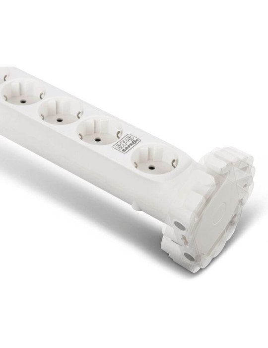 Regleta con interruptor Salicru SAFE 6S/ 6 Tomas de corriente/ Cable 1.4m/ Blanca