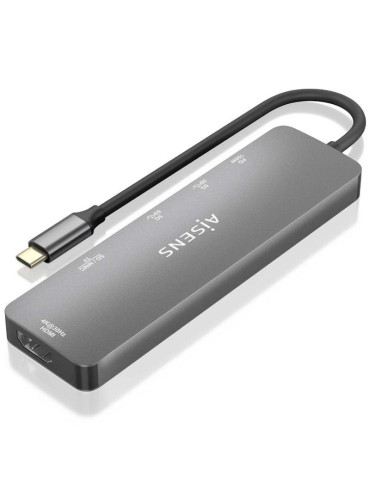 Docking USB Tipo-C Aisens ASUC-6P016-GR/ 1xHDMI 4K/ 2xUSB/ 1xLector Tarjetas/ 1xUSB Tipo-C PD/ Gris 2