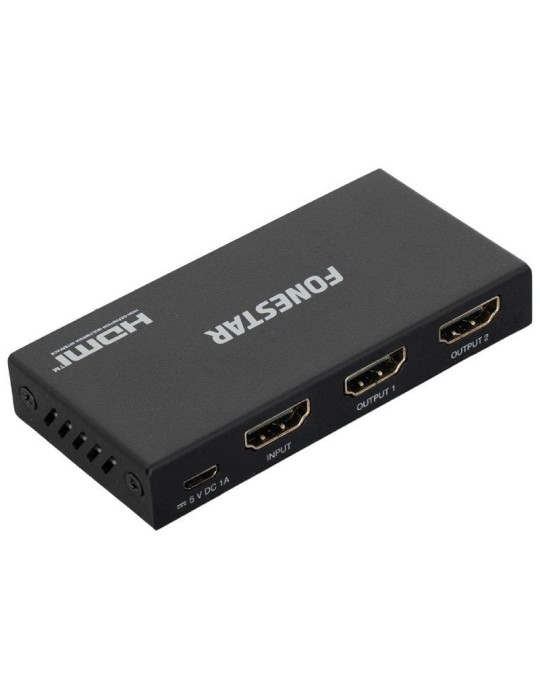 Duplicador HDMI Fonestar FO-22S2ED/ 2x HDMI Hembra - HDMI Macho