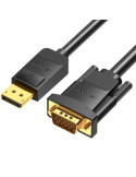 Cable Conversor Vention HBLBJ/ VGA Macho - DisplayPort Macho/ 5m/ Negro