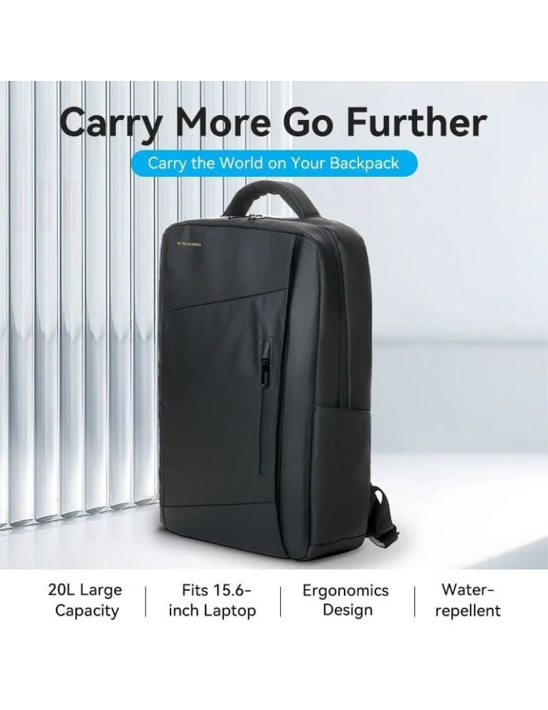 Mochila Vention KRRB0 para Portátiles hasta 15.6"/ 20L/ Impermeable/ Negra