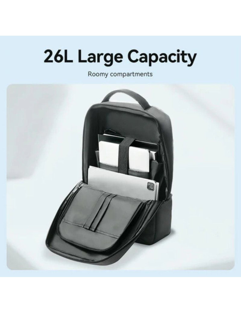 Mochila Vention KRSB0 para Portátiles hasta 17.3"/ 26L/ Impermeable/ Negra