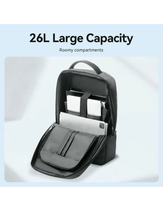 Mochila Vention KRSB0 para Portátiles hasta 17.3"/ 26L/ Impermeable/ Negra