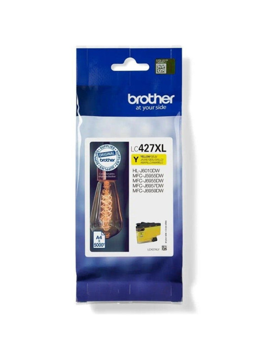 Cartucho de Tinta Original Brother LC-427 XL Alta Capacidad/ Amarillo