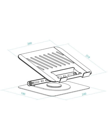 Soporte TooQ PH-DAFNE-S para Portátil/ Tablet hasta 17" 2