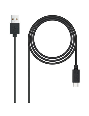 Cable USB 2.0 Nanocable 10.01.2103/ USB Macho - USB Tipo-C Macho/ 480Mbps/ 3m/ Negro