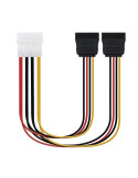 Cable Duplicador de Alimentación Nanocable 10.19.0101-OEM/ Molex Macho - 2x SATA Hembra/ 20cm