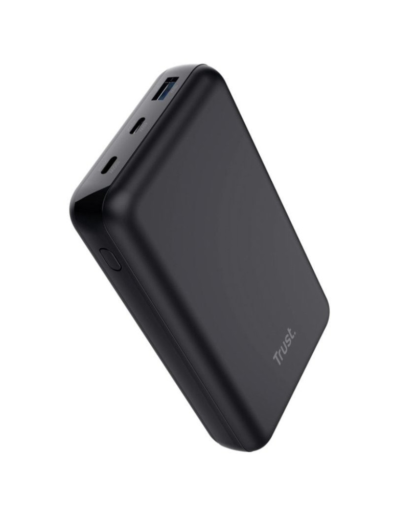 Batería Externa/Powerbank Trust Laro 20000mAh/ 100W/ Negra/ Compatible con Portátiles