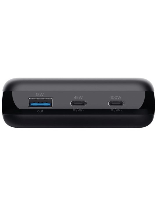 Batería Externa/Powerbank Trust Laro 20000mAh/ 100W/ Negra/ Compatible con Portátiles