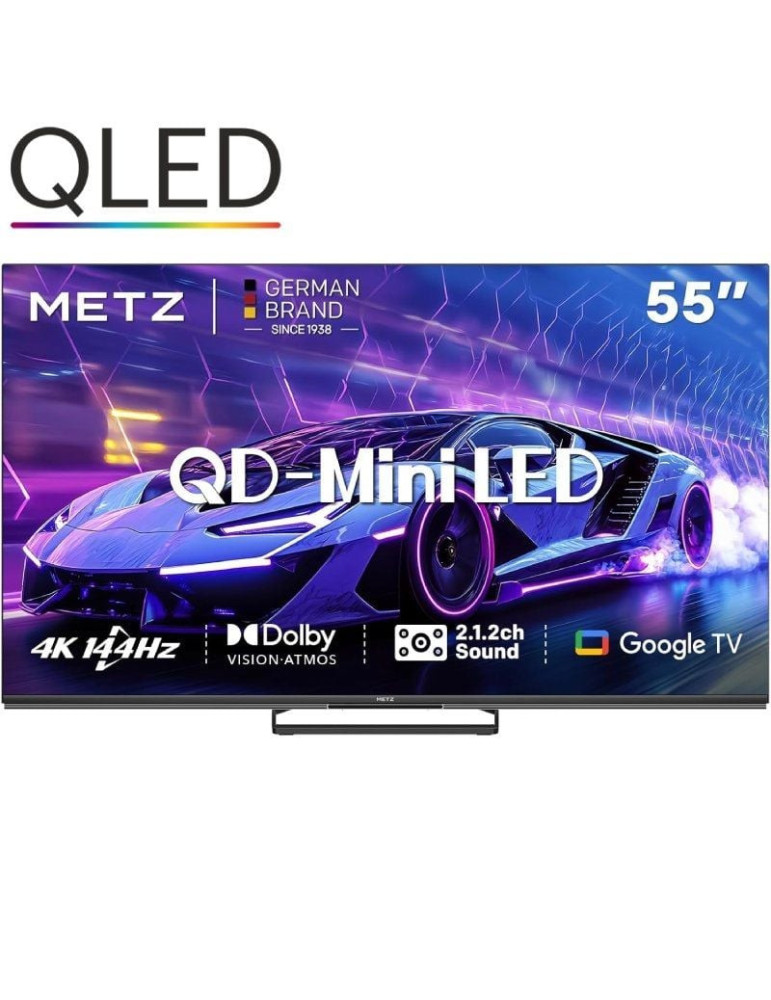 Televisor Metz QLED-MiniLED 55MNE8000Z 55"/ Ultra HD 4K/ Smart TV/ WiFi