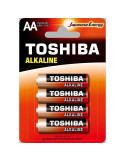 Pack de 4 Pilas AA Toshiba Alkaline LR6/ 1.5V/ Alcalinas