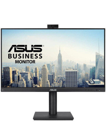 Monitor Profesional Asus BE249QFK 24"/ Full HD/ Webcam/ Multimedia/ Regulable en altura/ Negro