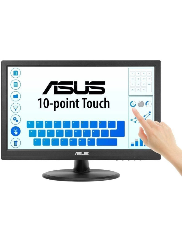 Monitor Profesional Táctil Asus VT169HE 15.6"/ Full HD/ Negro