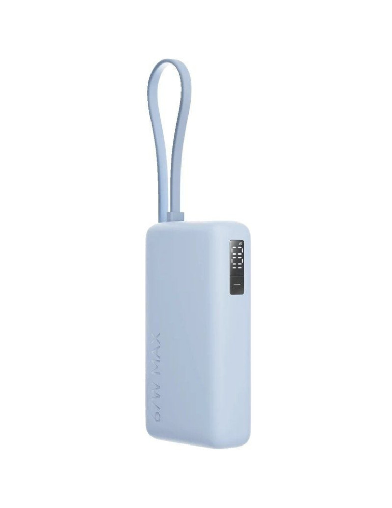 Powerbank 10000mAh Xiaomi 67W Power Bank Integrated Cable/ 67W/ Azul/ Incluye Cable USB Tipo-C