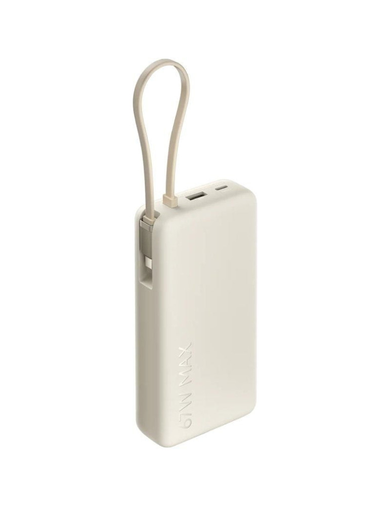 Powerbank 20000mAh Xiaomi 67W Power Bank Integrated Cable/ 67W/ Beige/ Incluye Cable USB Tipo-C