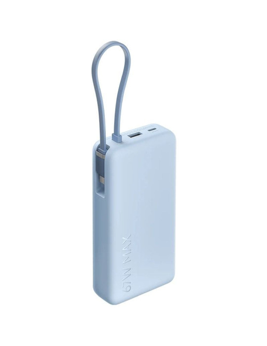 Powerbank 20000mAh Xiaomi 67W Power Bank Integrated Cable/ 67W/ Azul/ Incluye Cable USB Tipo-C
