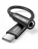 Adaptador Audio Vention BIIBA/ Jack 3.5 Hembra - USB Tipo-C Macho/ 10cm/ Negro