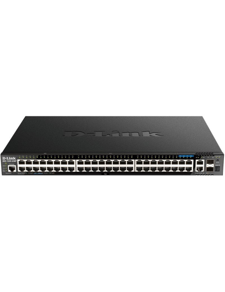 Switch Gestionable D-Link DGS-1520-52MP/E 52 Puertos/ RJ-45 2.5Gbps/ SFP/ PoE