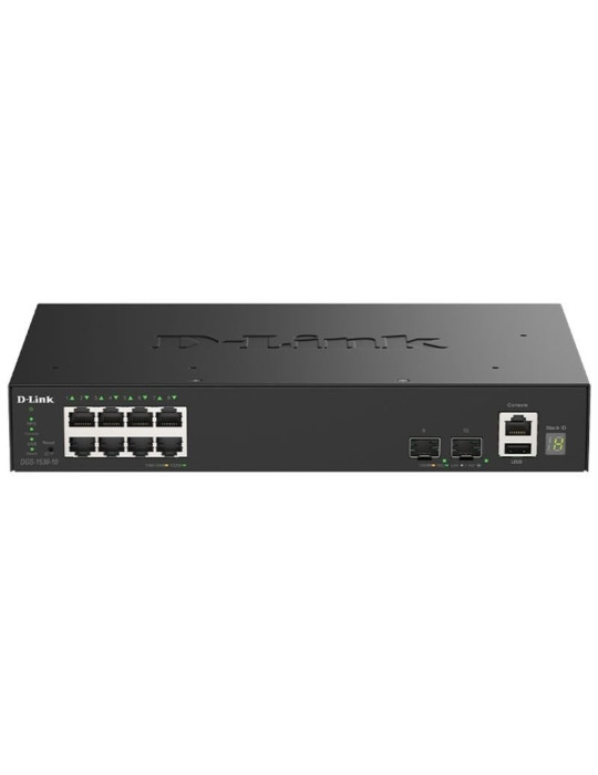 Switch Gestionable D-Link DGS-1530-10/E 8 Puertos/ RJ-45 Gigabit 10/100/1000/10G/ SFP