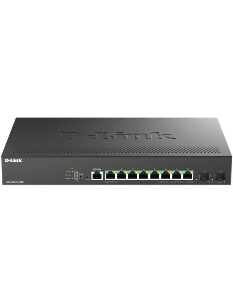 Switch D-Link DMS-1250-10SP/E 8 Puertos/ RJ-45 Gigabit 100/1000/2.5G/ SFP/ PoE