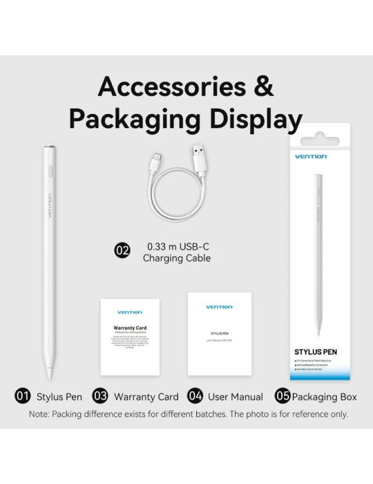 Lápiz Óptico Vention KQGW0/ para Apple/ Blanco