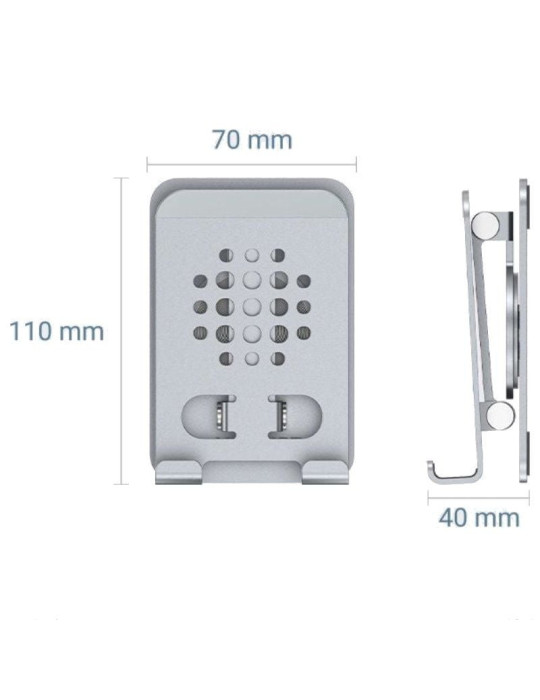 Soporte para Smartphone/Tablet Vention KSDH0/ Plata
